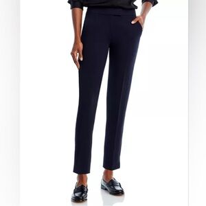 Vince Side Strapping Wool Trousers Pants Size 8 Navy Blue Office Careerwear